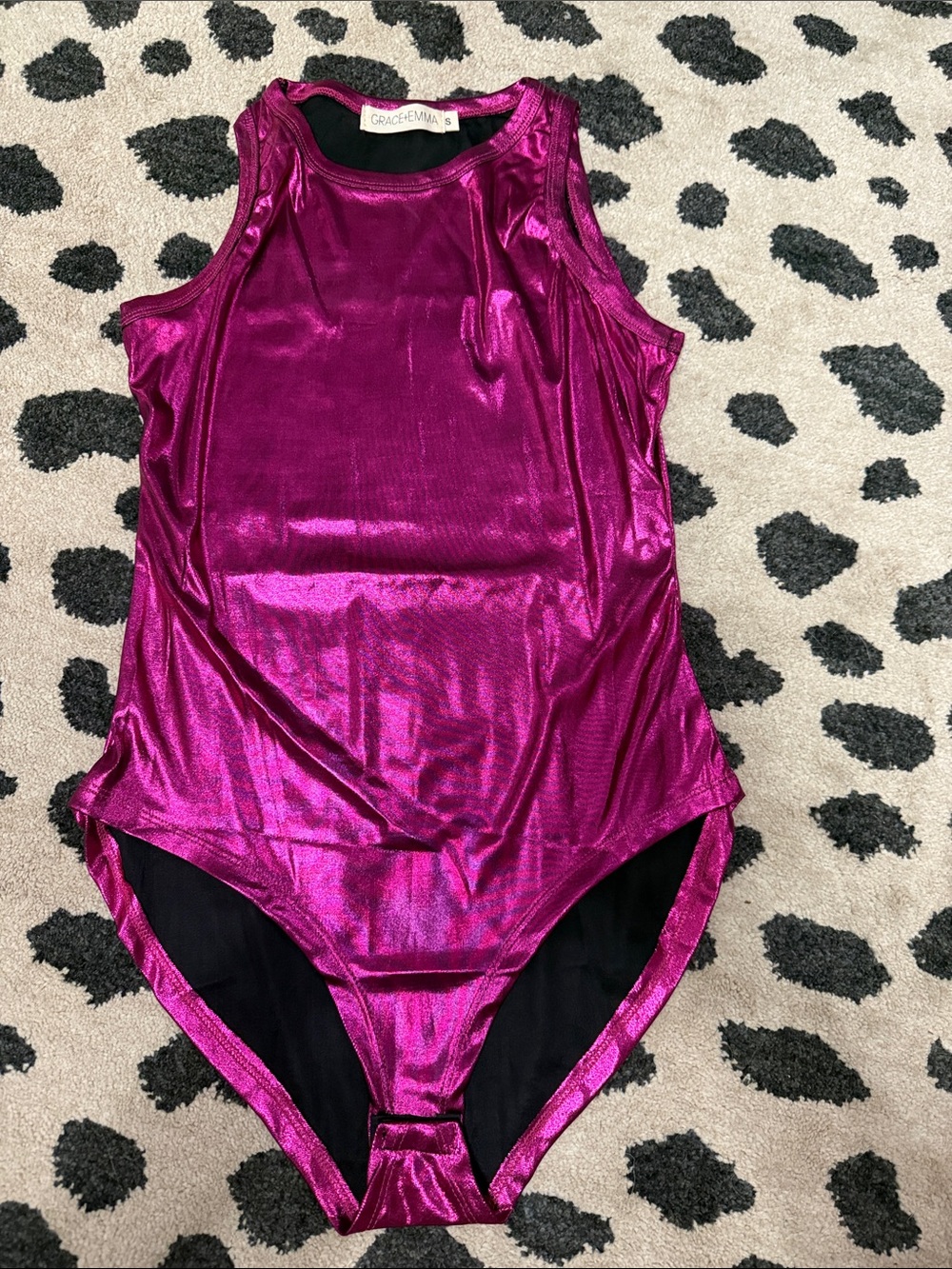 Metallic Fuchsia Sleeveless Bodysuit